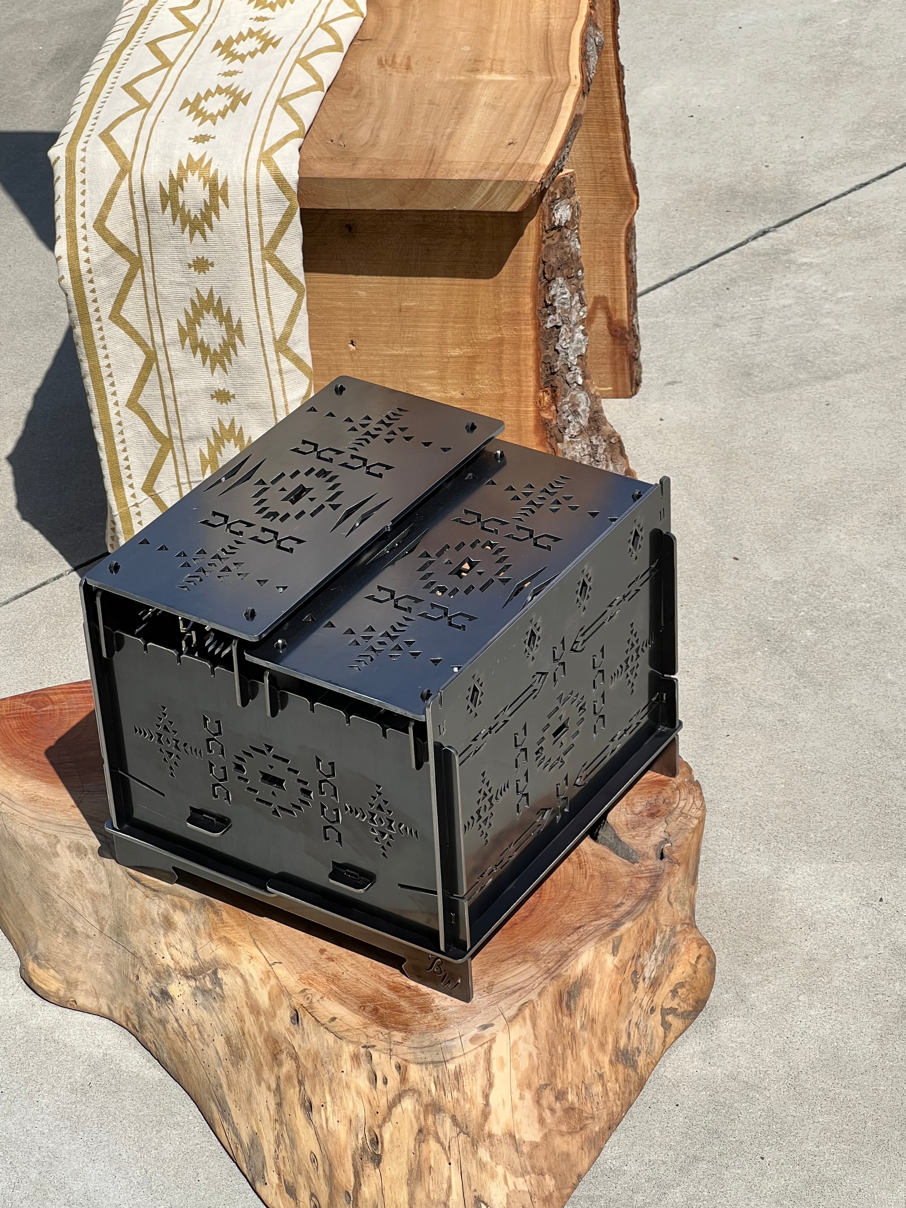 グリル鉄板S オルテガ柄 4.5㎜厚(オプション部品)
