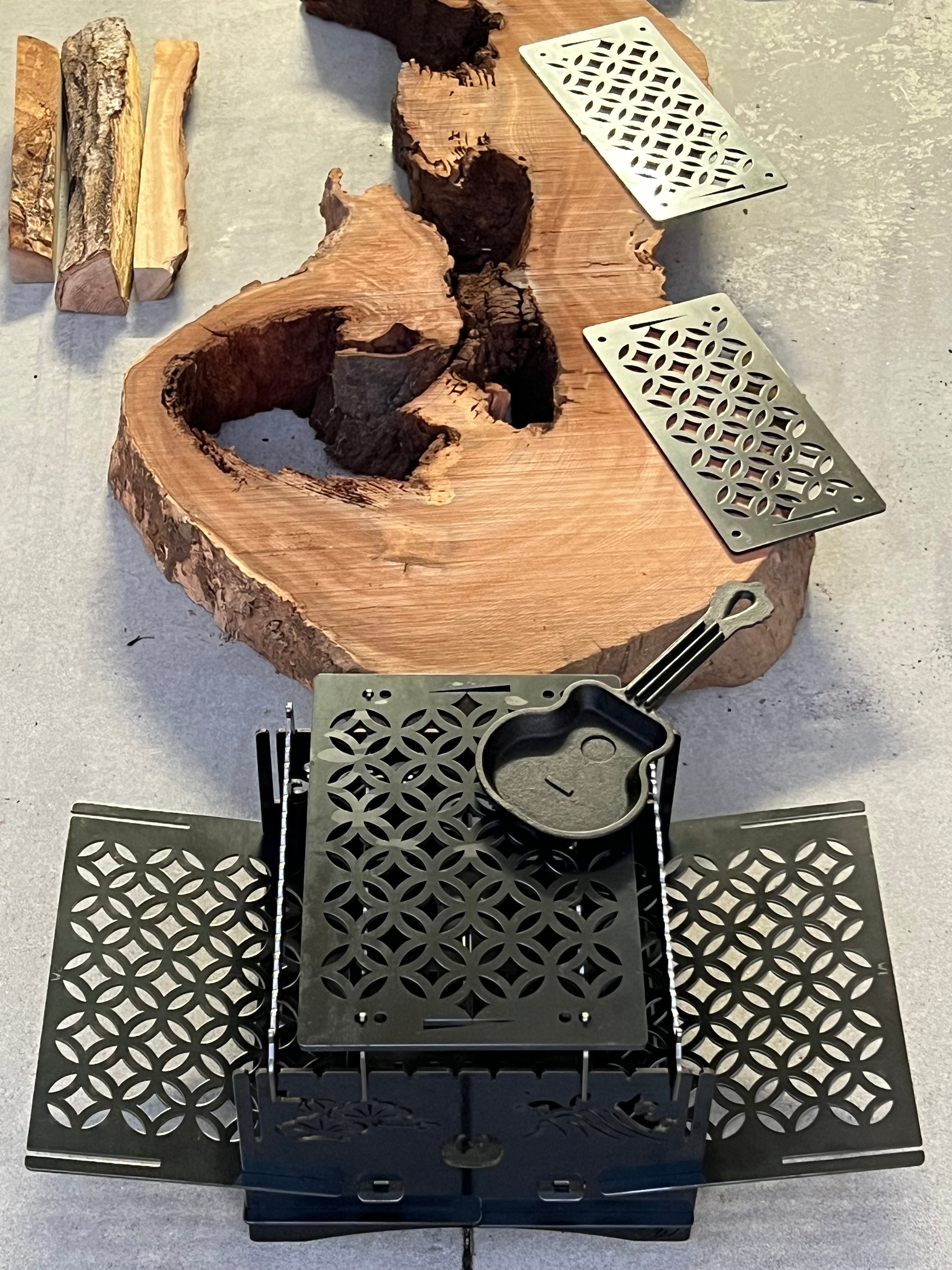 グリル鉄板L和柄 4.5㎜厚(オプション部品)