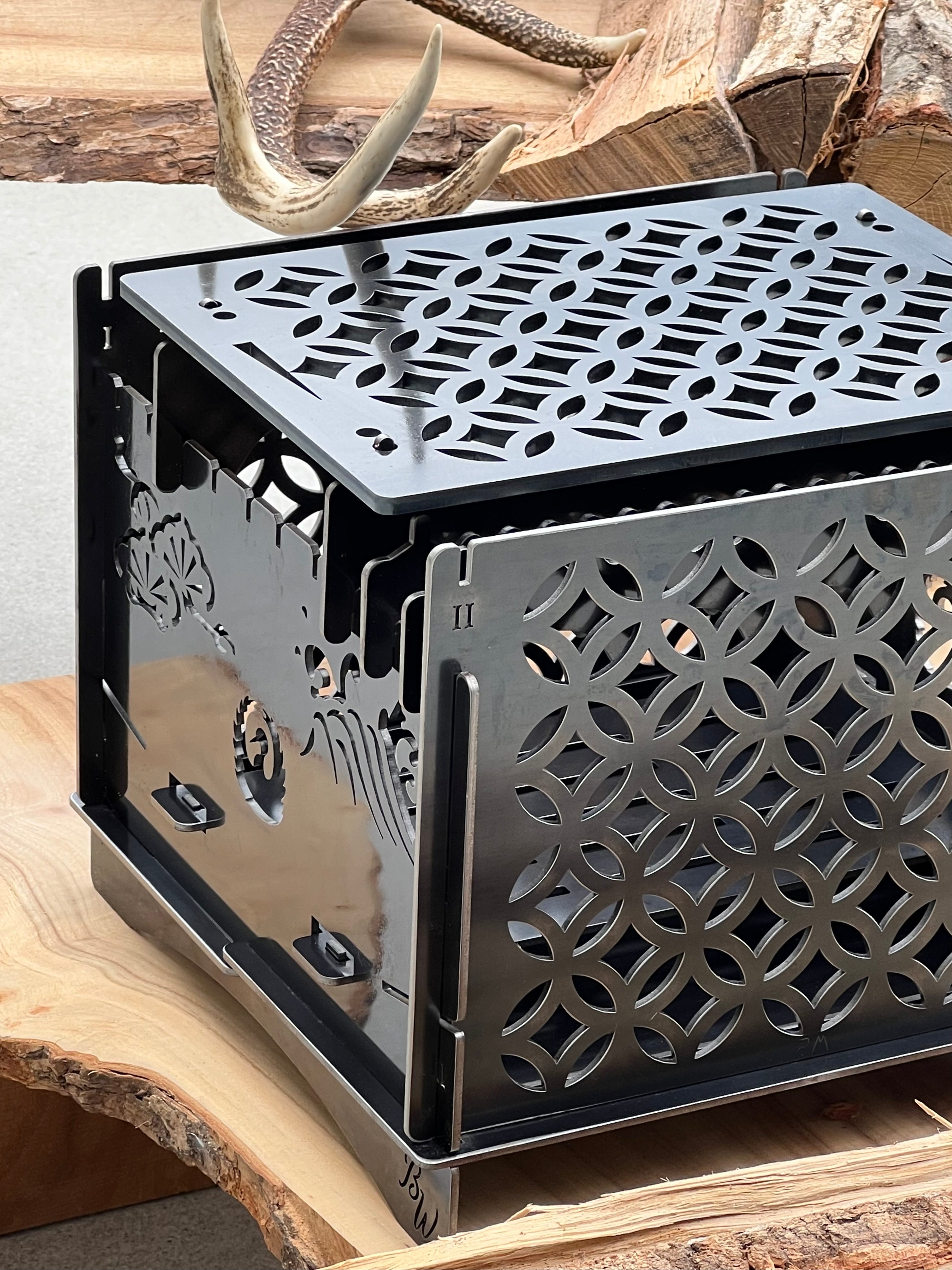 グリル鉄板L和柄 6㎜厚(オプション部品)