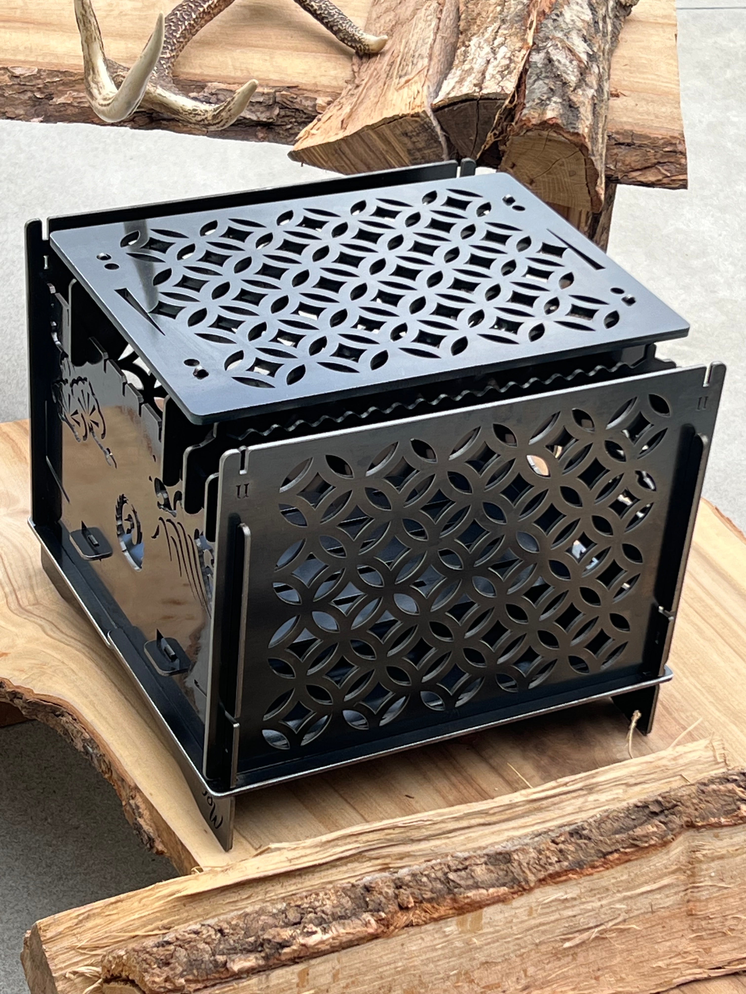 グリル鉄板L和柄 6㎜厚(オプション部品)