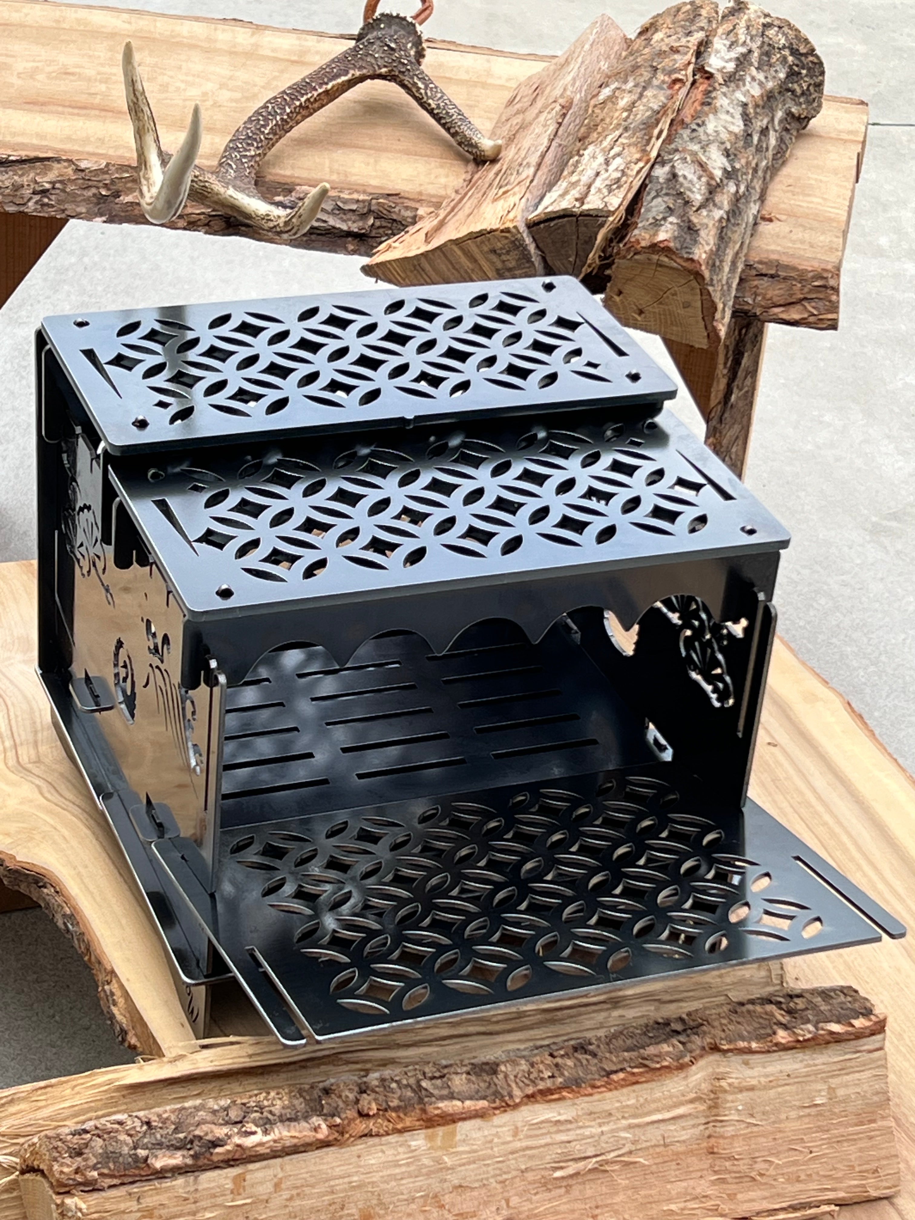 グリル鉄板S和柄 6㎜厚(オプション部品)