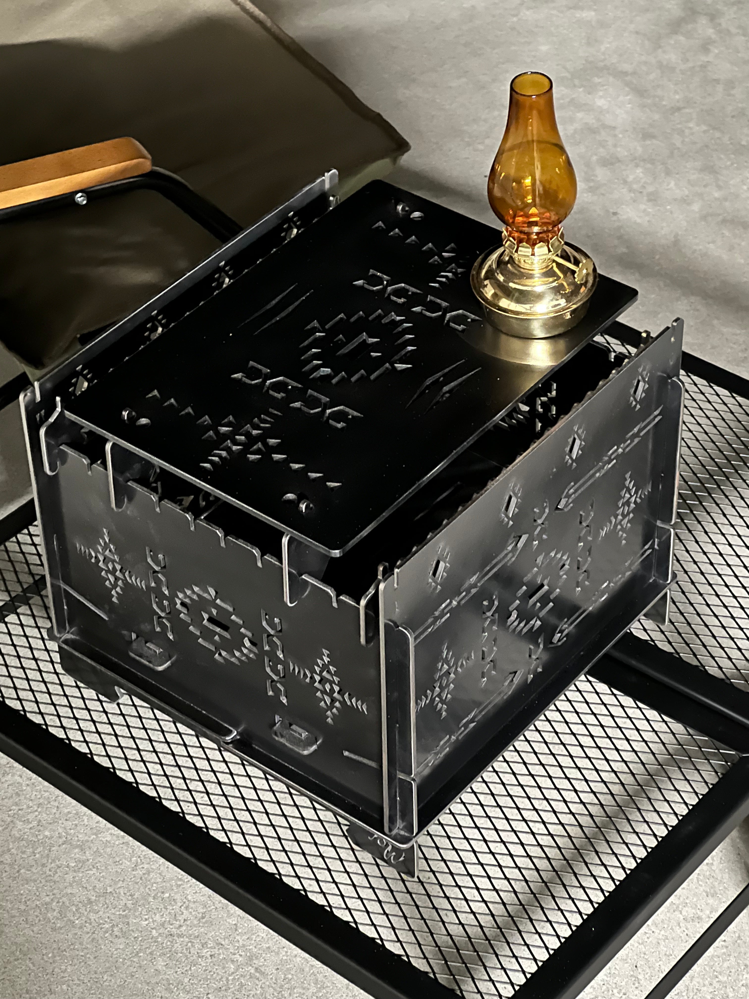 グリル鉄板L オルテガ柄 4.5㎜厚(オプション部品)