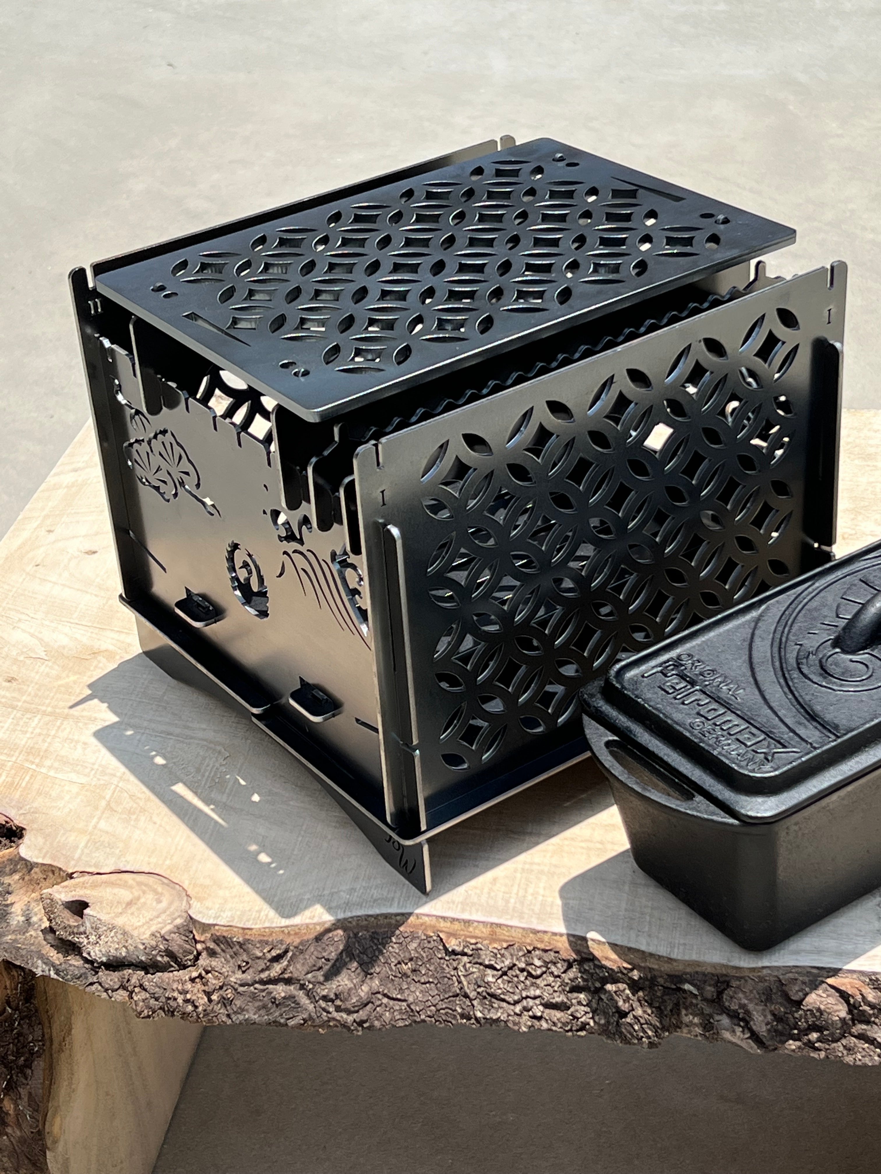 グリル鉄板L和柄 4.5㎜厚(オプション部品)