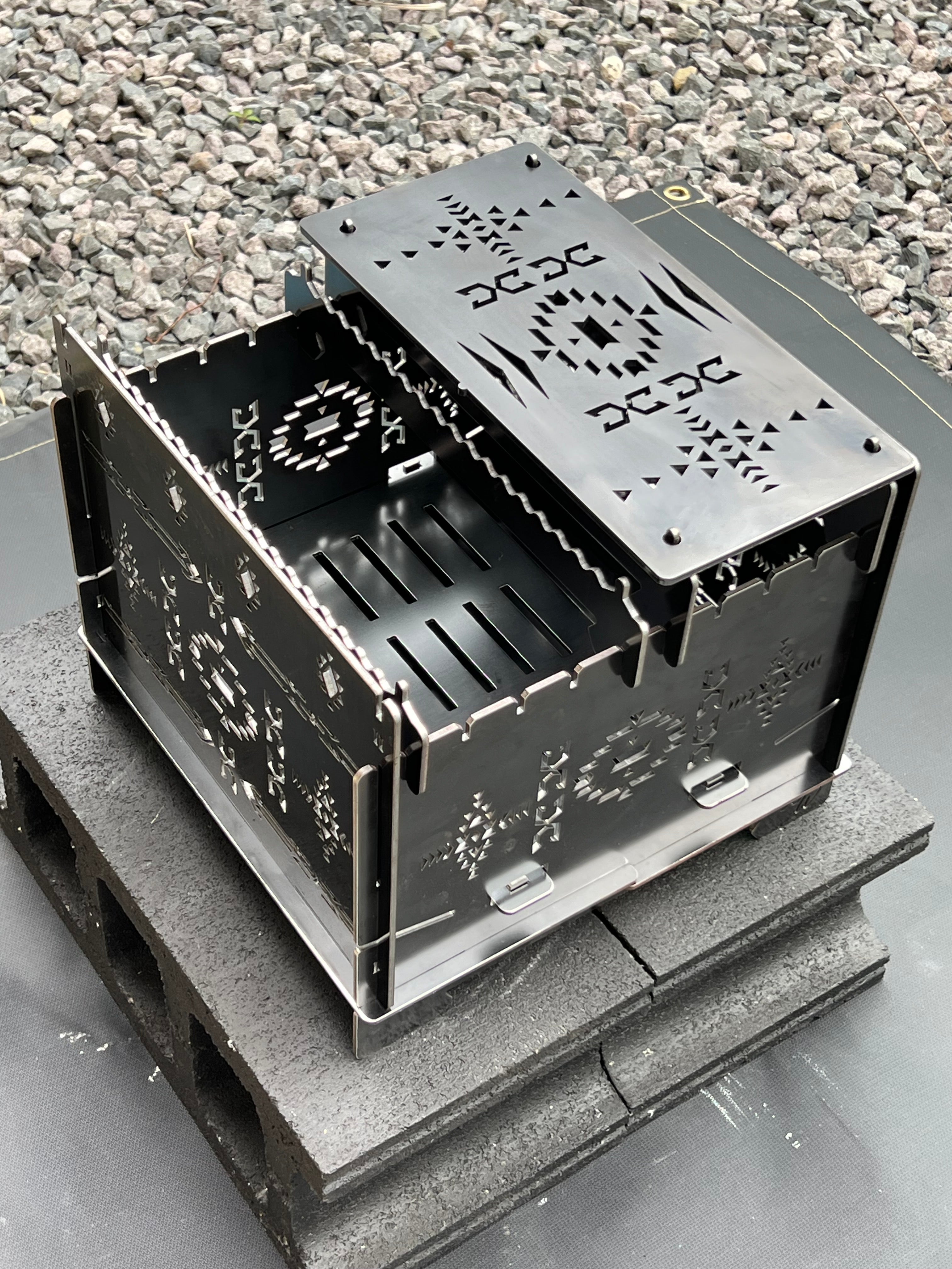 グリル鉄板S オルテガ柄 4.5㎜厚(オプション部品)