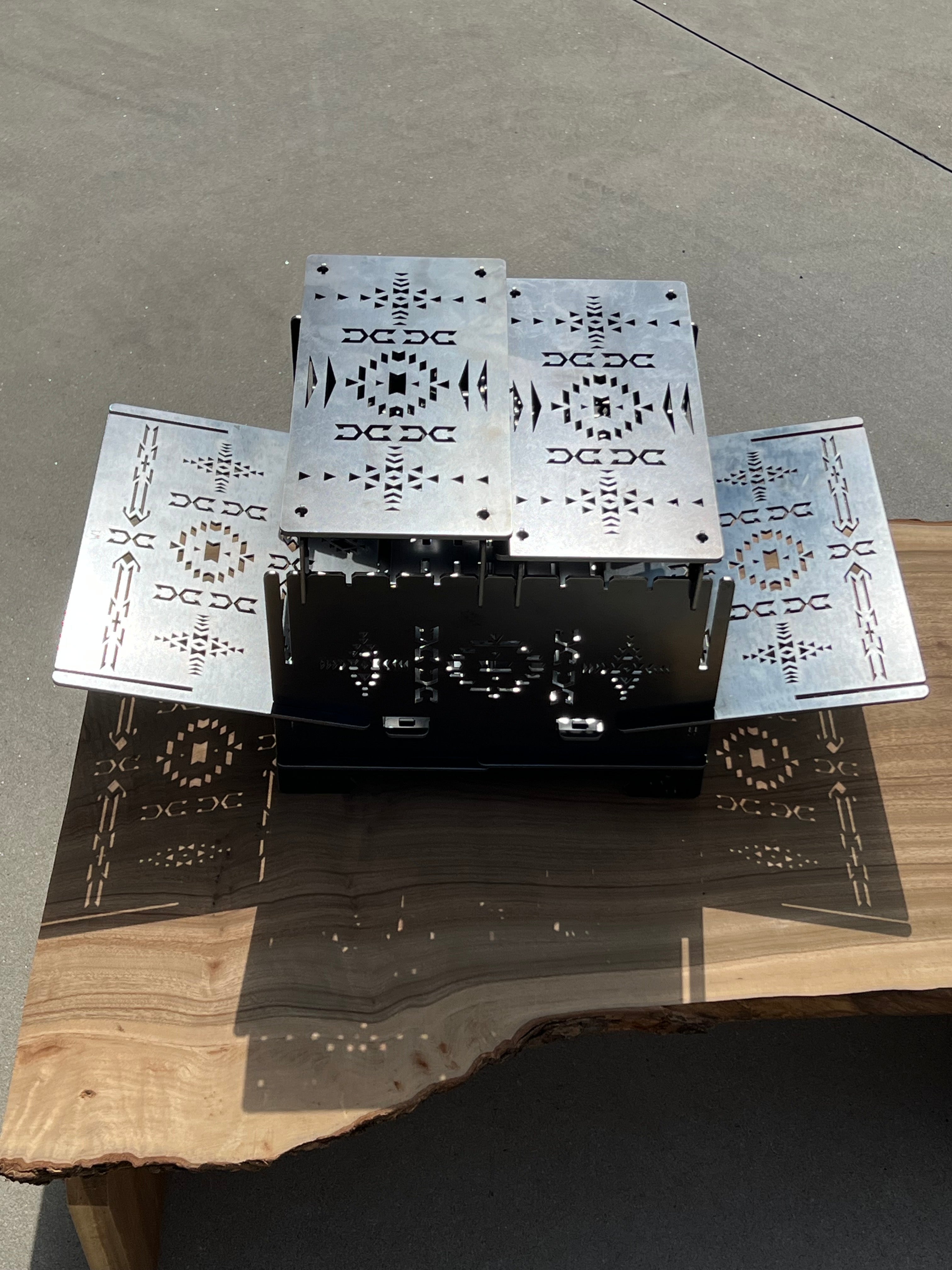 グリル鉄板S オルテガ柄 4.5㎜厚(オプション部品)
